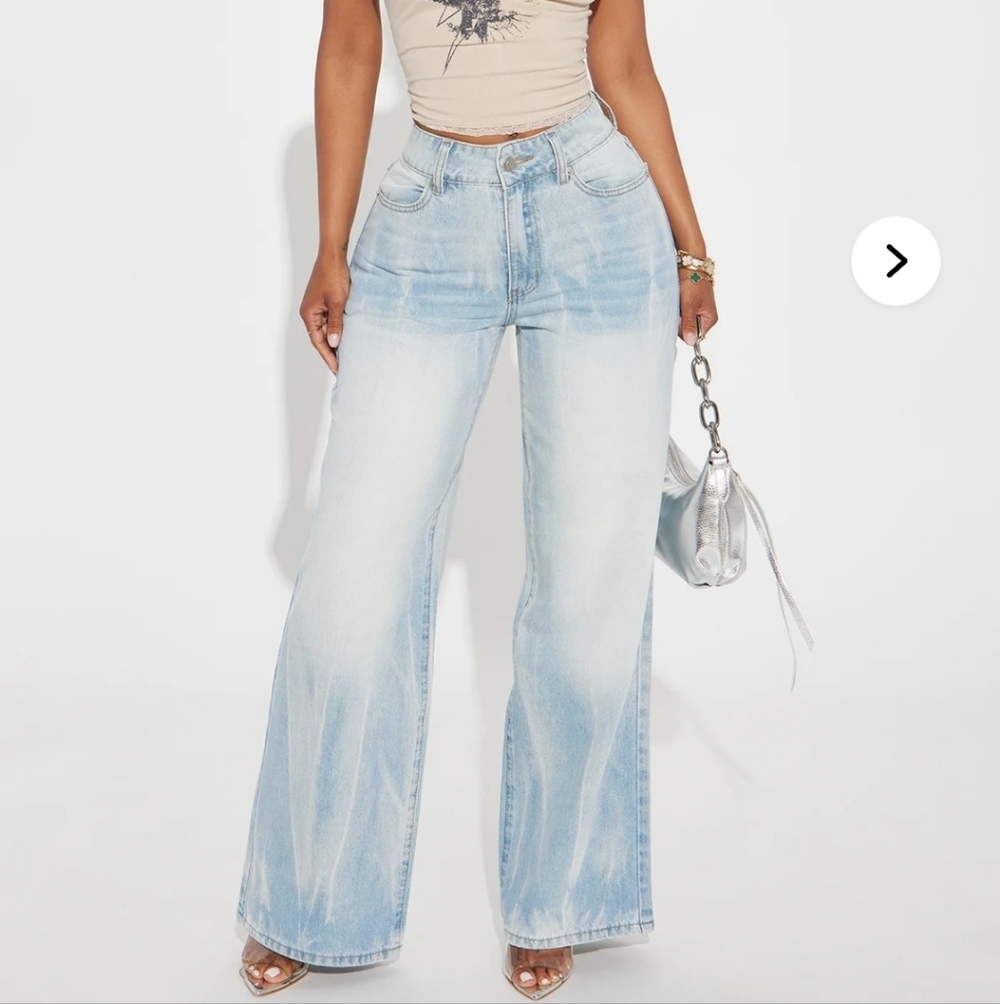 Wide Leg High Rise/Waist Baggy Jeans NWOT Women Sz 6/Jr. Sz 7